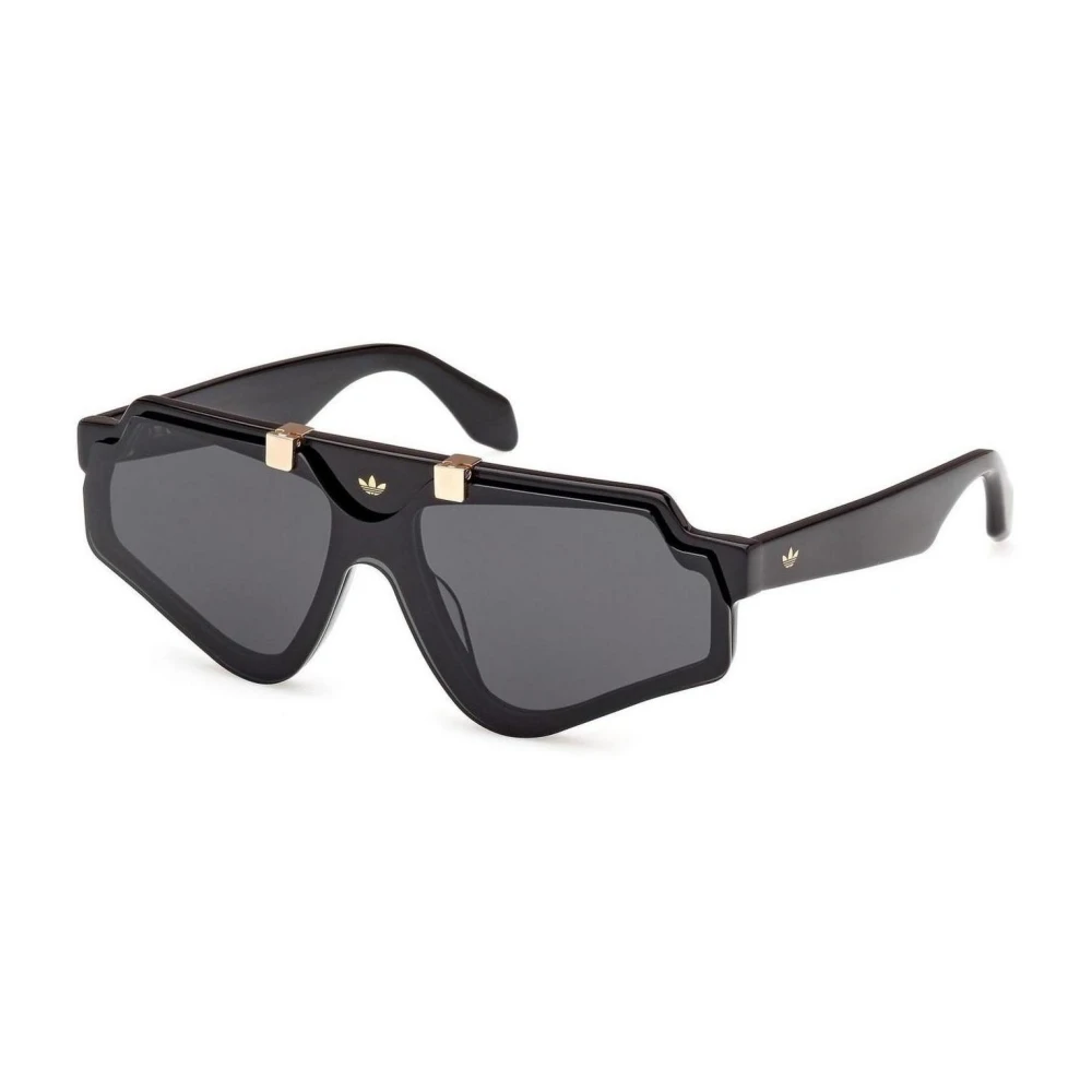 Adidas Originals Black Sunglasses, Male, One Size, Geometric Unisex Sunglasses Or0113 01A