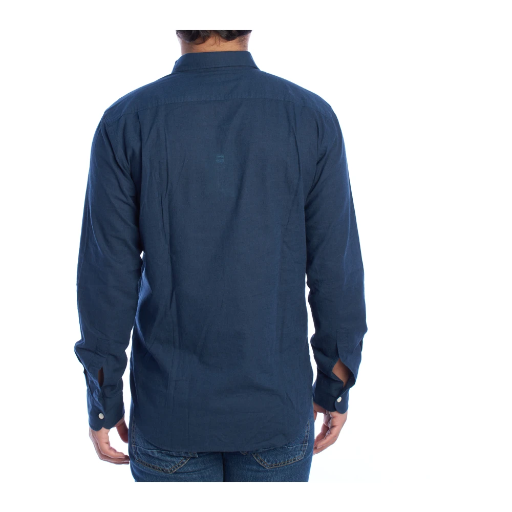 LA MARTINA Heren lange mouwen overhemd Blue Heren