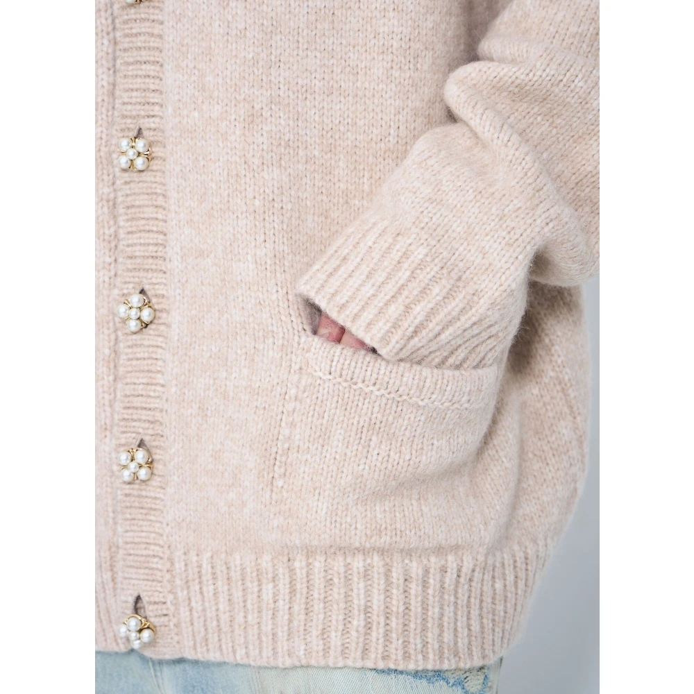 Vetements Parelknoop Wol Vest Beige Heren