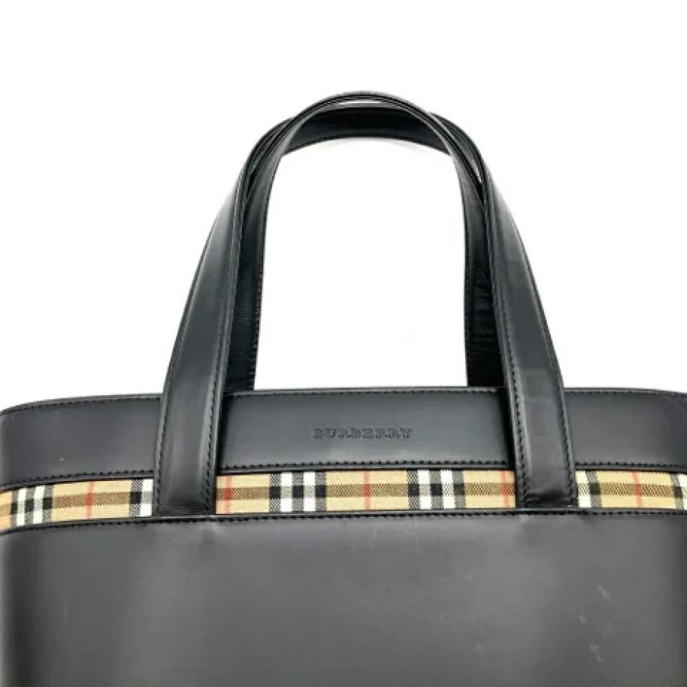 Burberry Vintage Pre-owned Leather handbags Black Dames