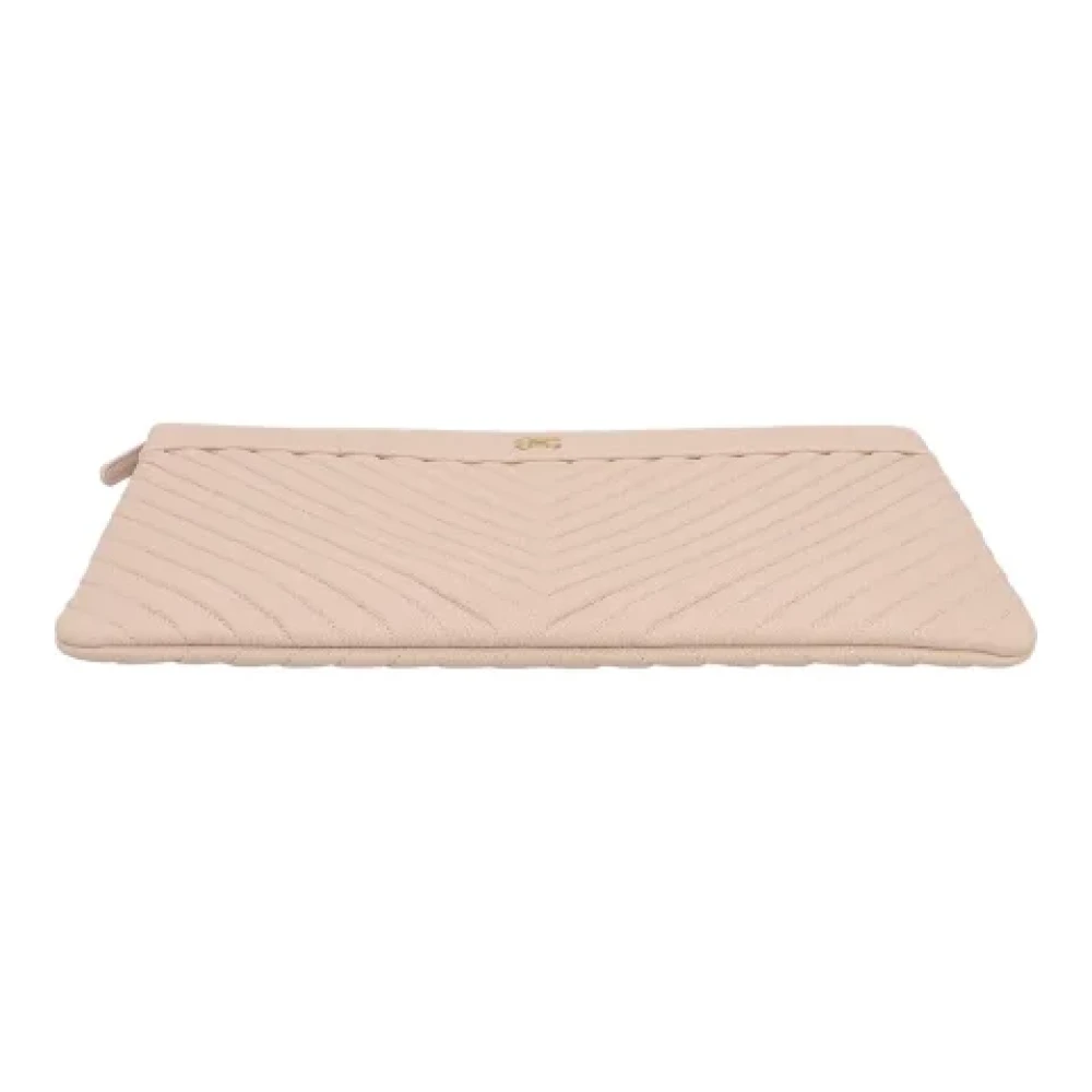 Chanel Vintage Pre-owned Leather clutches Beige Dames