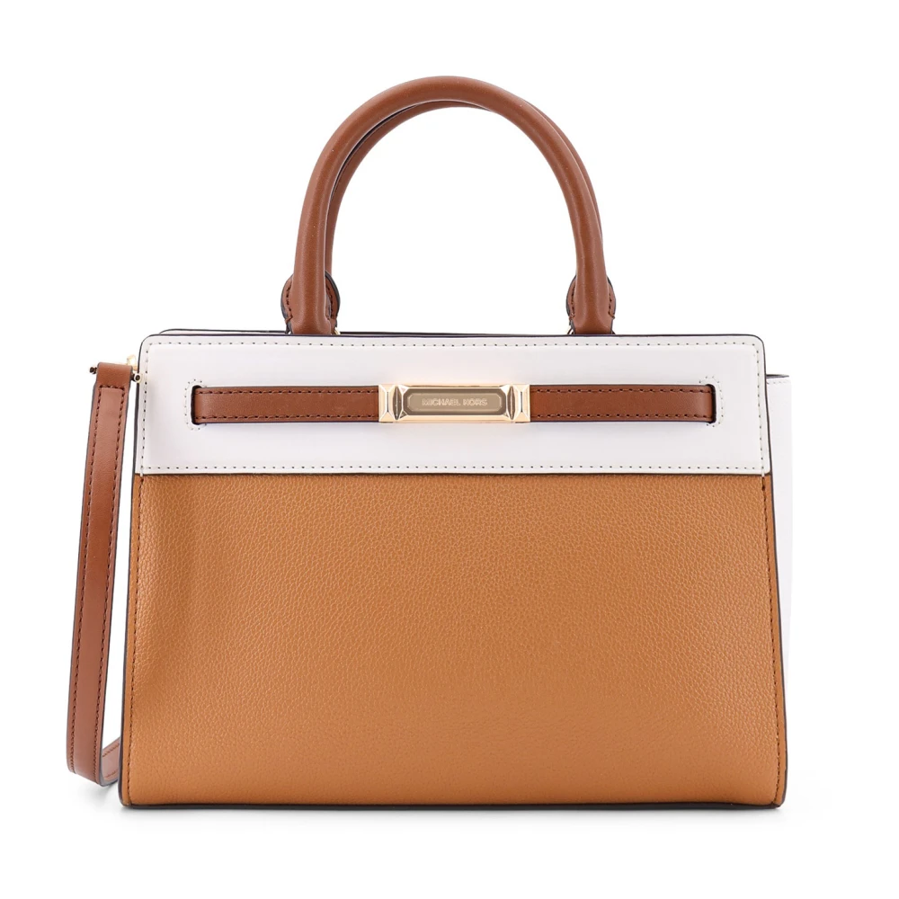 Michael Kors Leren handtas met frontlogo Brown Dames