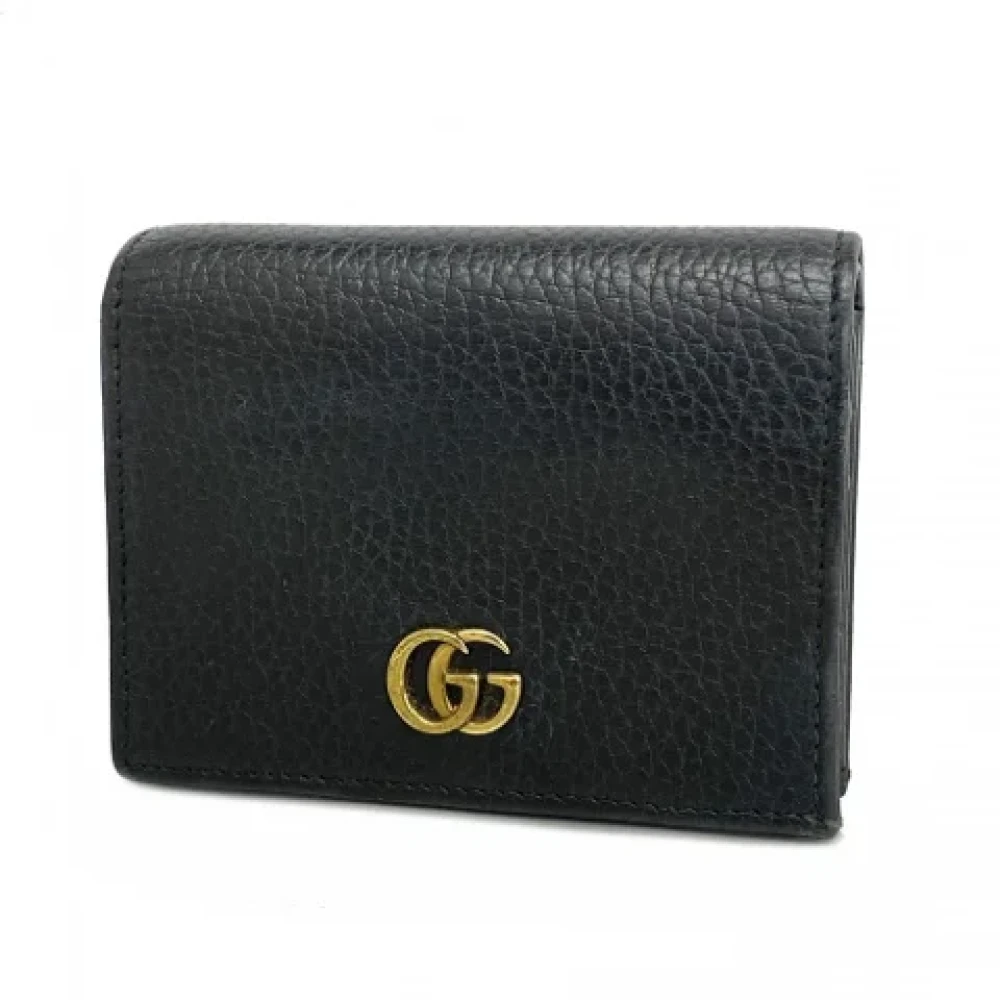 Gucci Vintage Pre-owned Leather wallets Black Dames