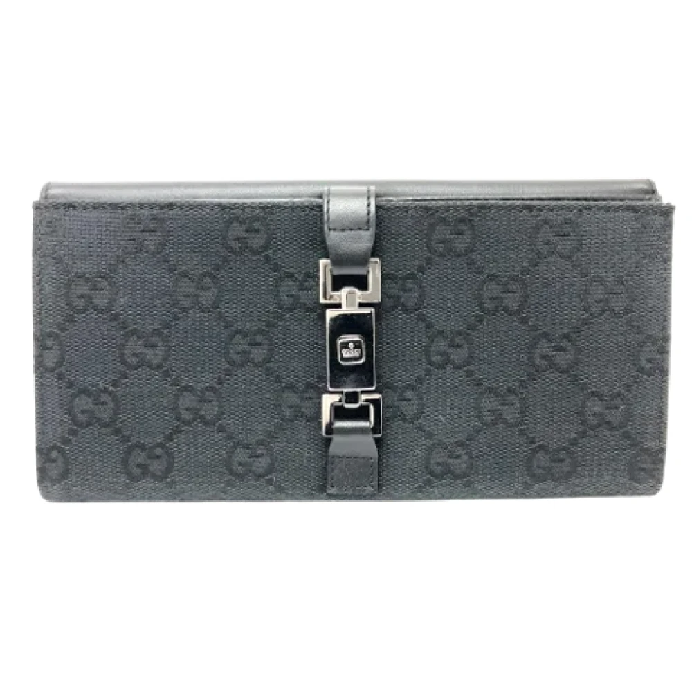 Gucci Vintage Pre-owned Fabric wallets Black Dames