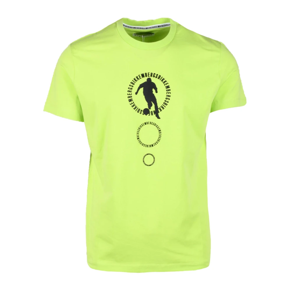 Bikkembergs Katoen Elastaan T-shirt Green Heren