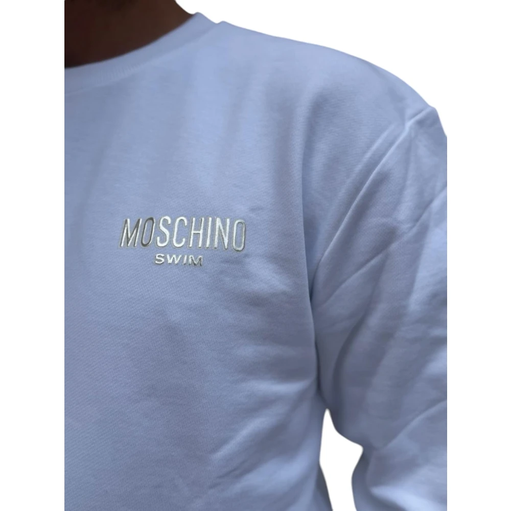 Moschino Katoenen trui White Heren
