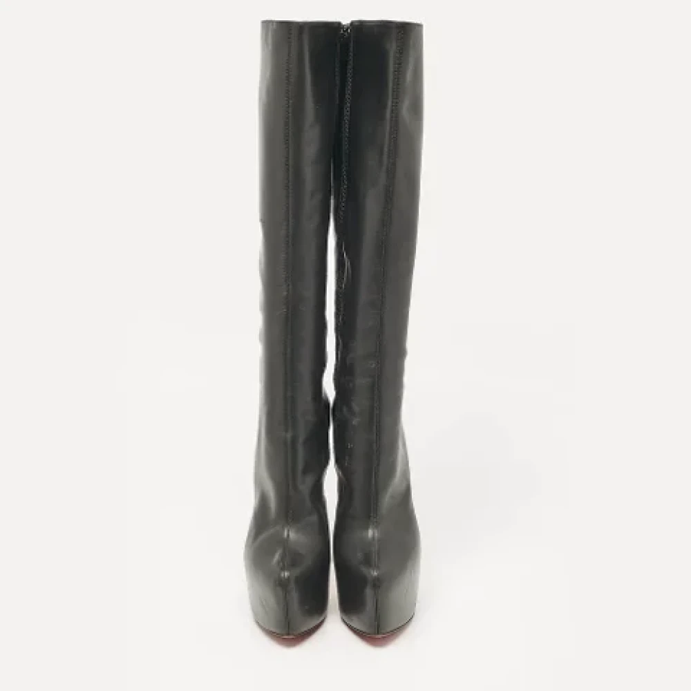 Christian Louboutin Pre-owned Leather boots Black Dames