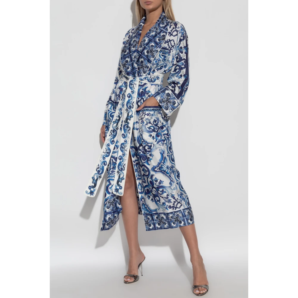 Dolce & Gabbana Zijden kimono Blue Dames