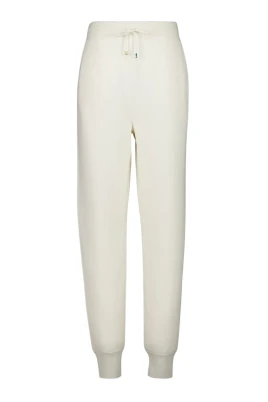 Slim Fit Jogger-byxor i kompakt merinoull och kashmir