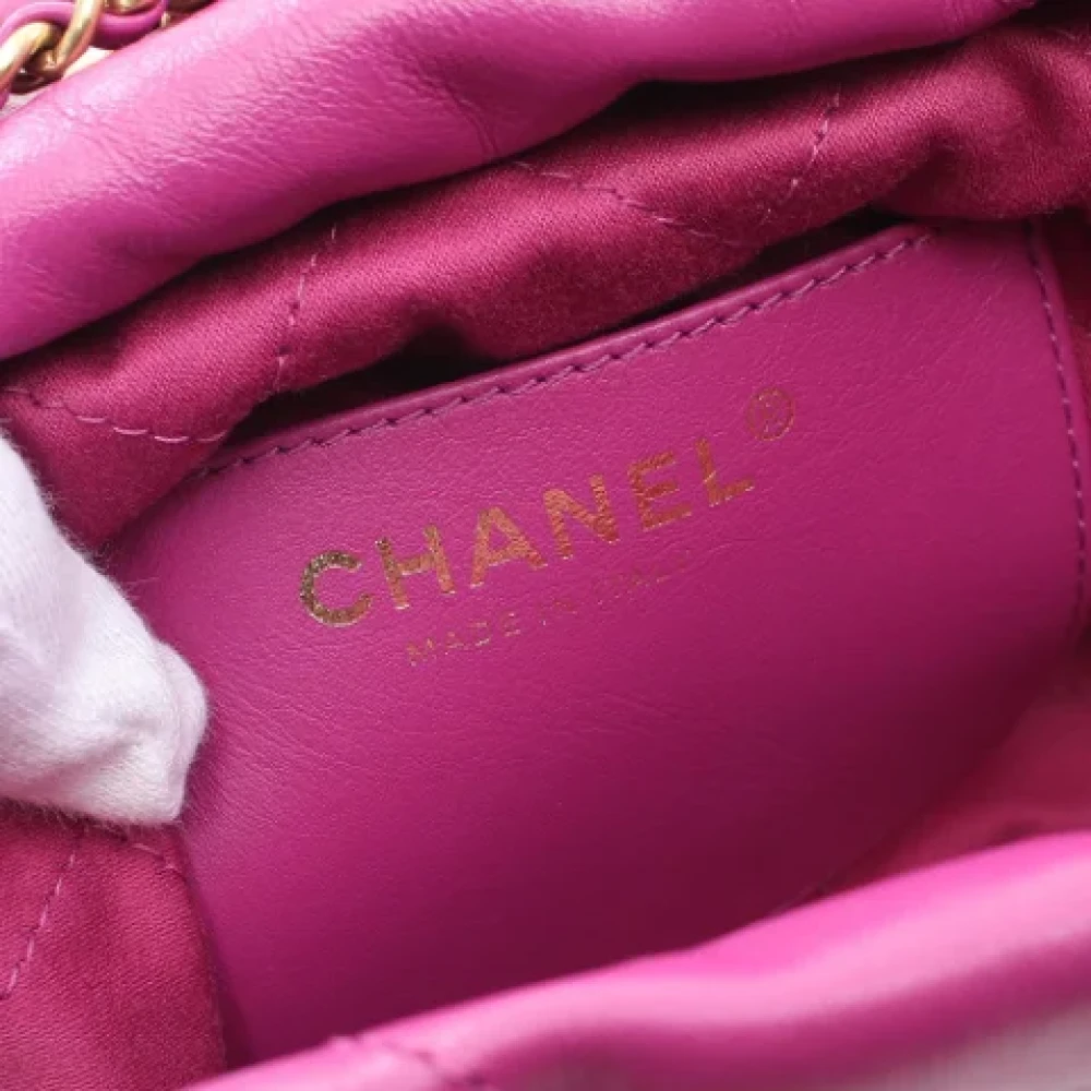 Chanel Vintage Pre-owned Leather chanel-bags Pink Dames