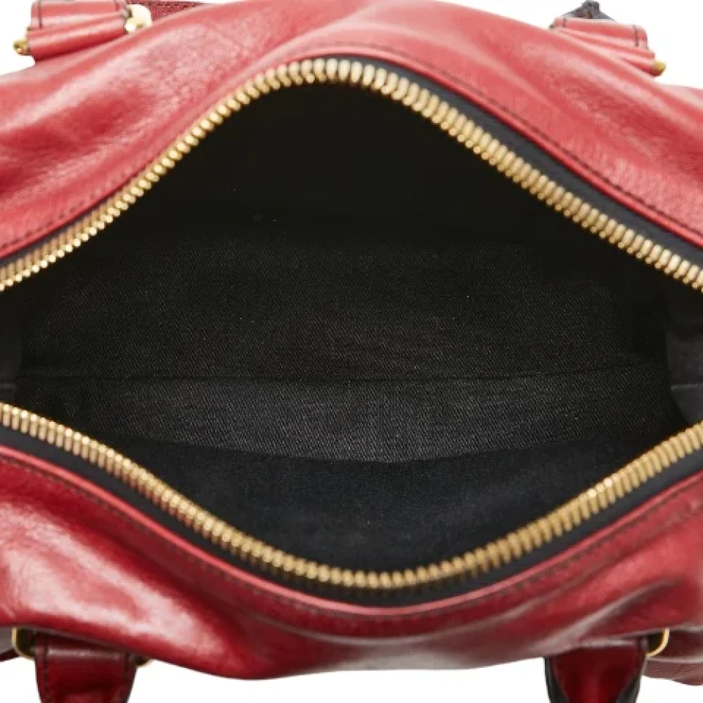 Valentino Vintage Pre-owned Leather handbags Red Dames