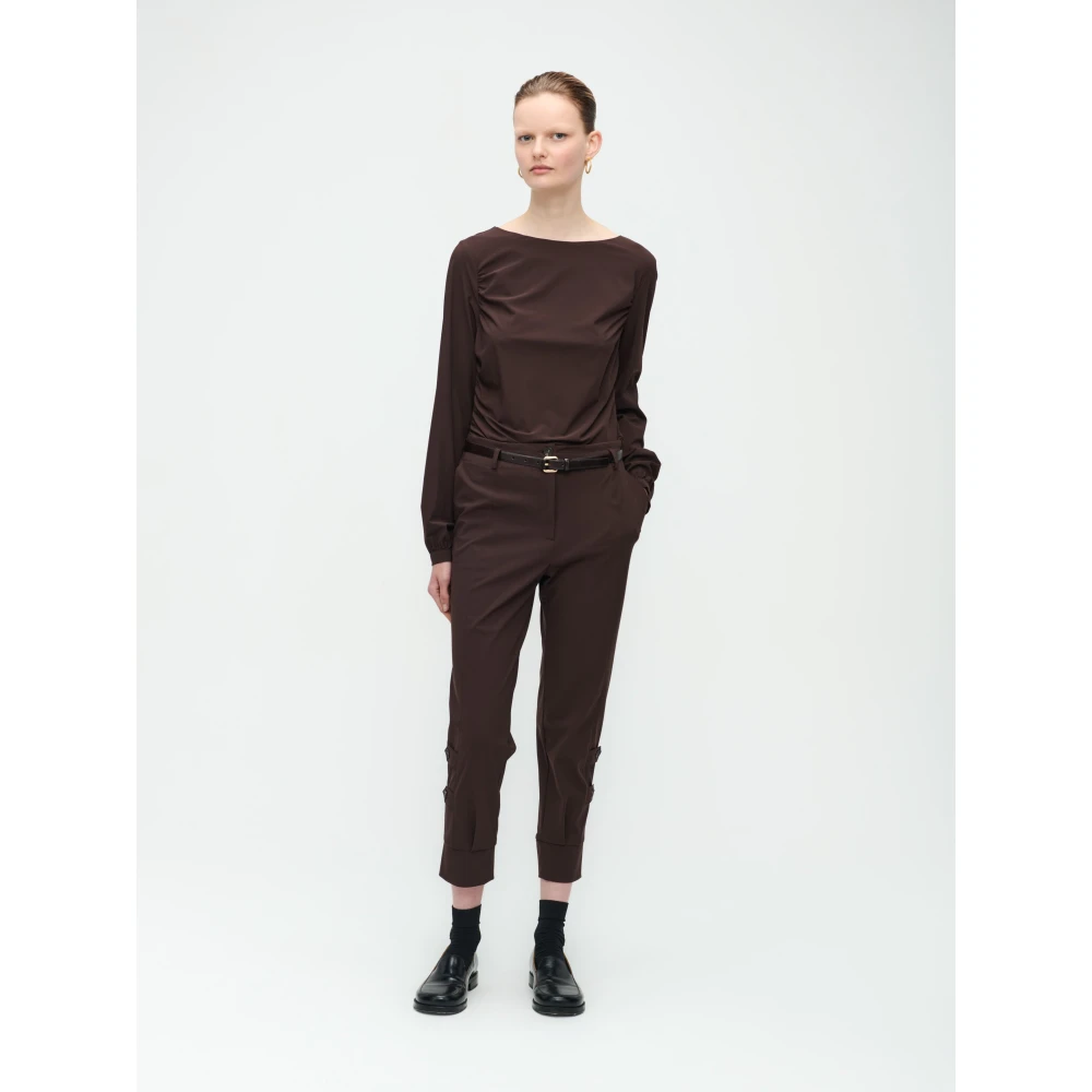 Jane Lushka Nina Top Technical Jersey | Donkerbruin Brown Dames