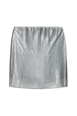 Cielo Stellato Metal Mesh Mini Skirt