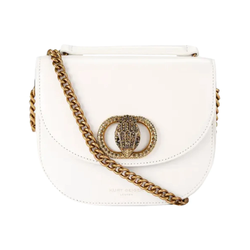 Kurt Geiger Women's Beige Leather Chelsea Saddle Shoulder Bag