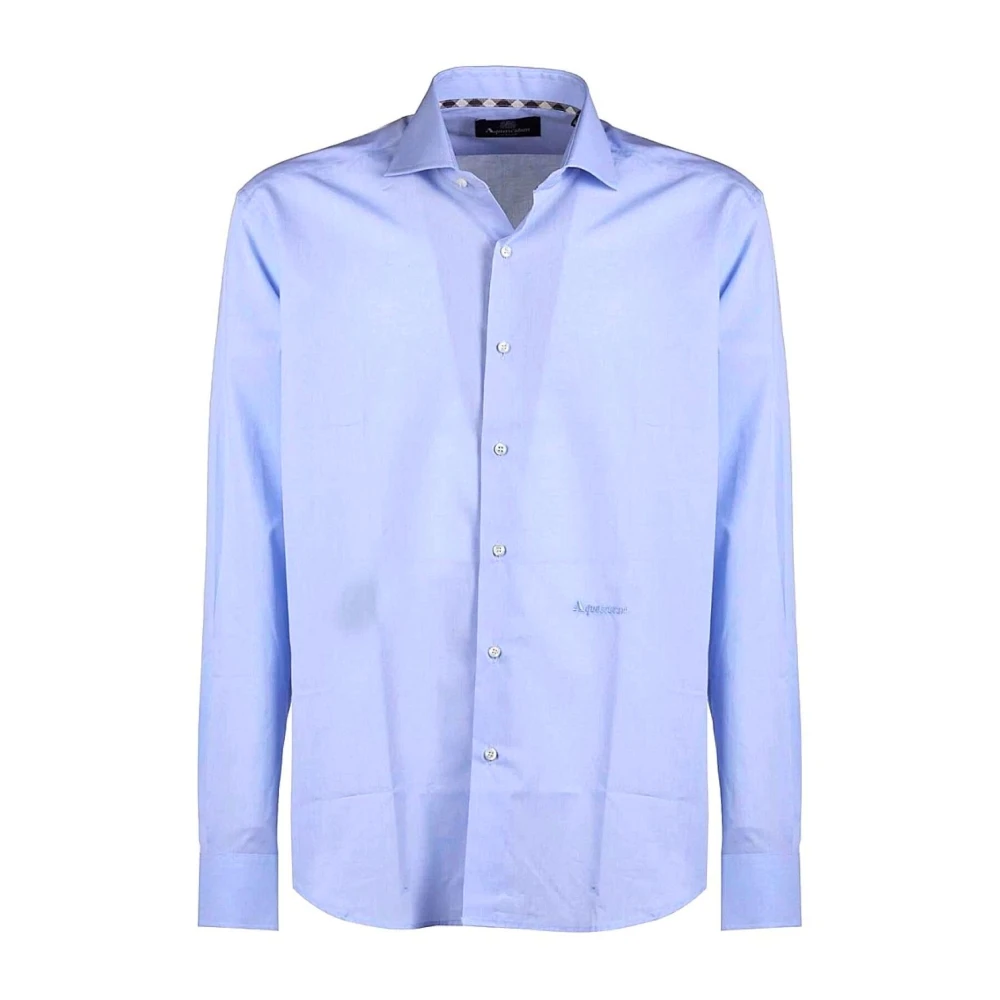 Aquascutum Men's Blue Formal Shirts, Xl, Iconic Shirt