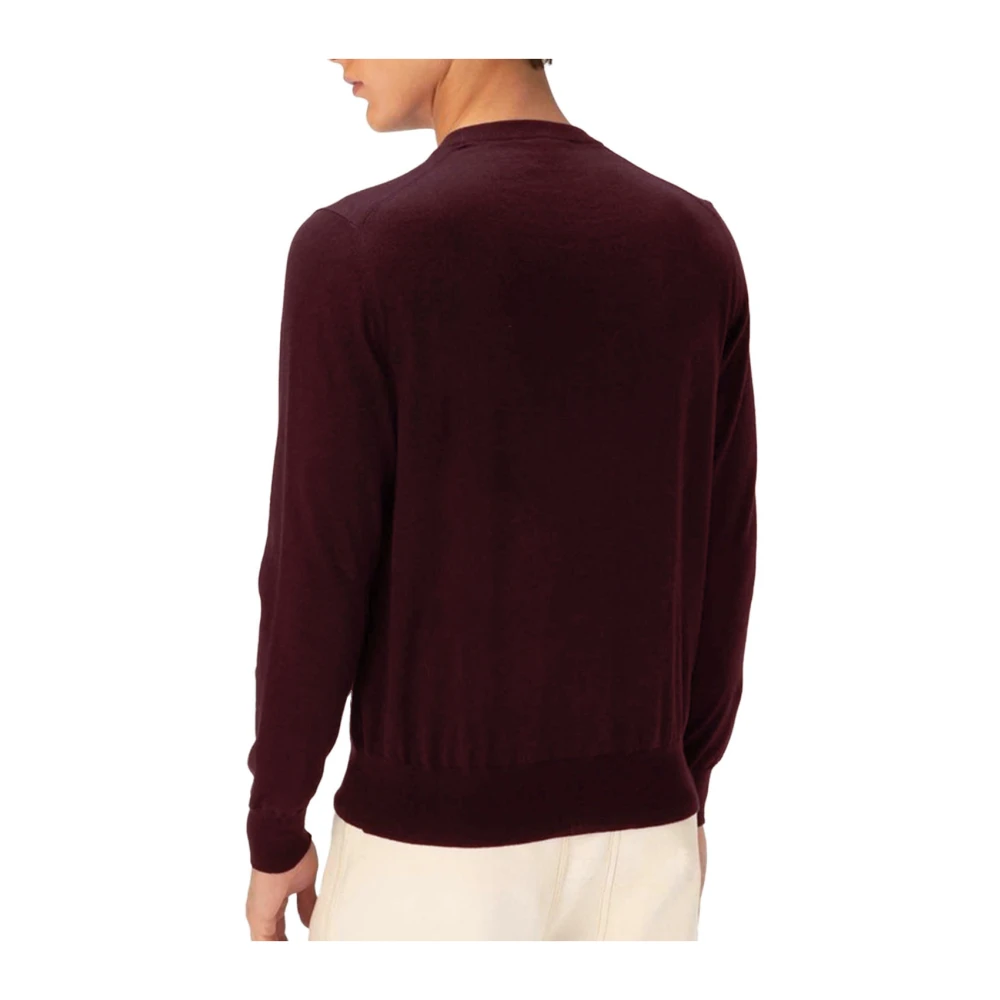 Bally Geborduurde Logo Pullover Sweater Red Heren