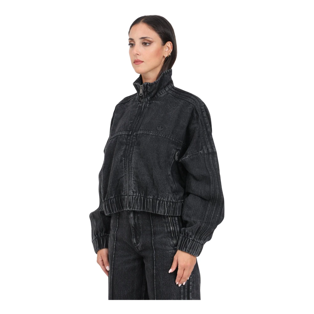 adidas Originals Zwarte Denim Jack Premium Essentials Black Dames