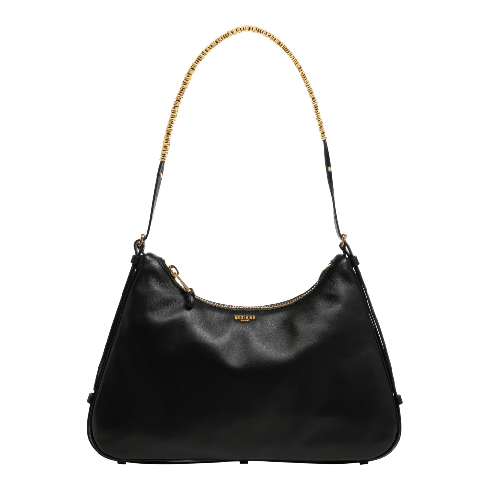 Moschino Stijlvolle Lettering Hobo Tas Black Dames