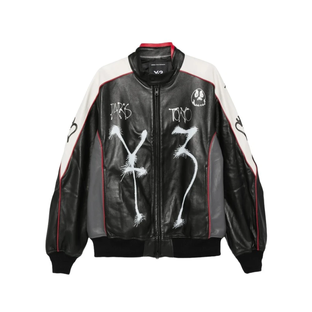 Y-3 X Chito Gfx Leather Jacket - Man Jackets Black S - Immagine 2