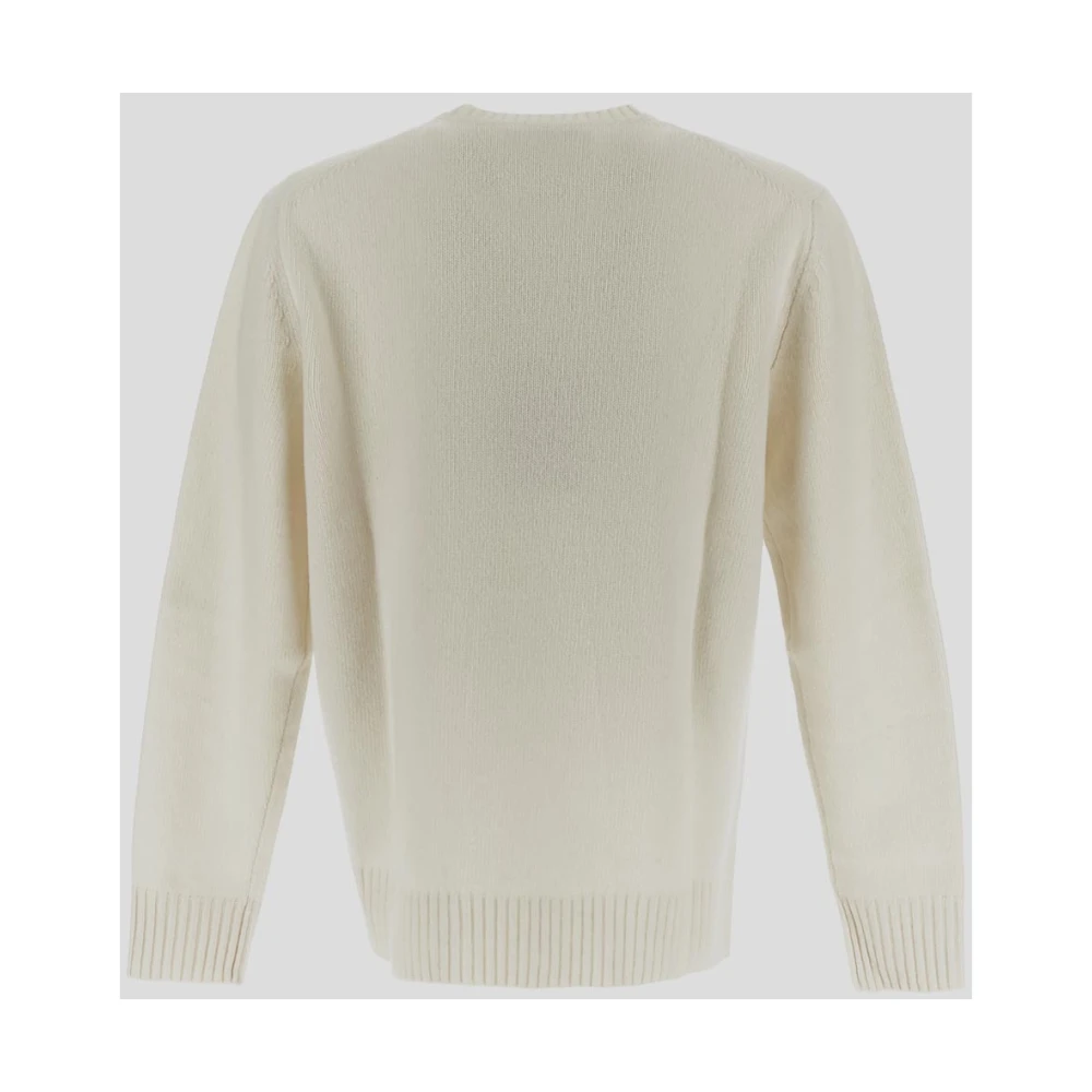 Seven Gauge Wollen Crewneck Sweater Beige Heren