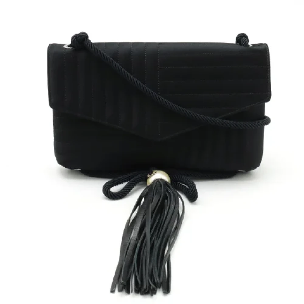 Chanel Vintage Pre-owned Canvas crossbody-bags Black Dames