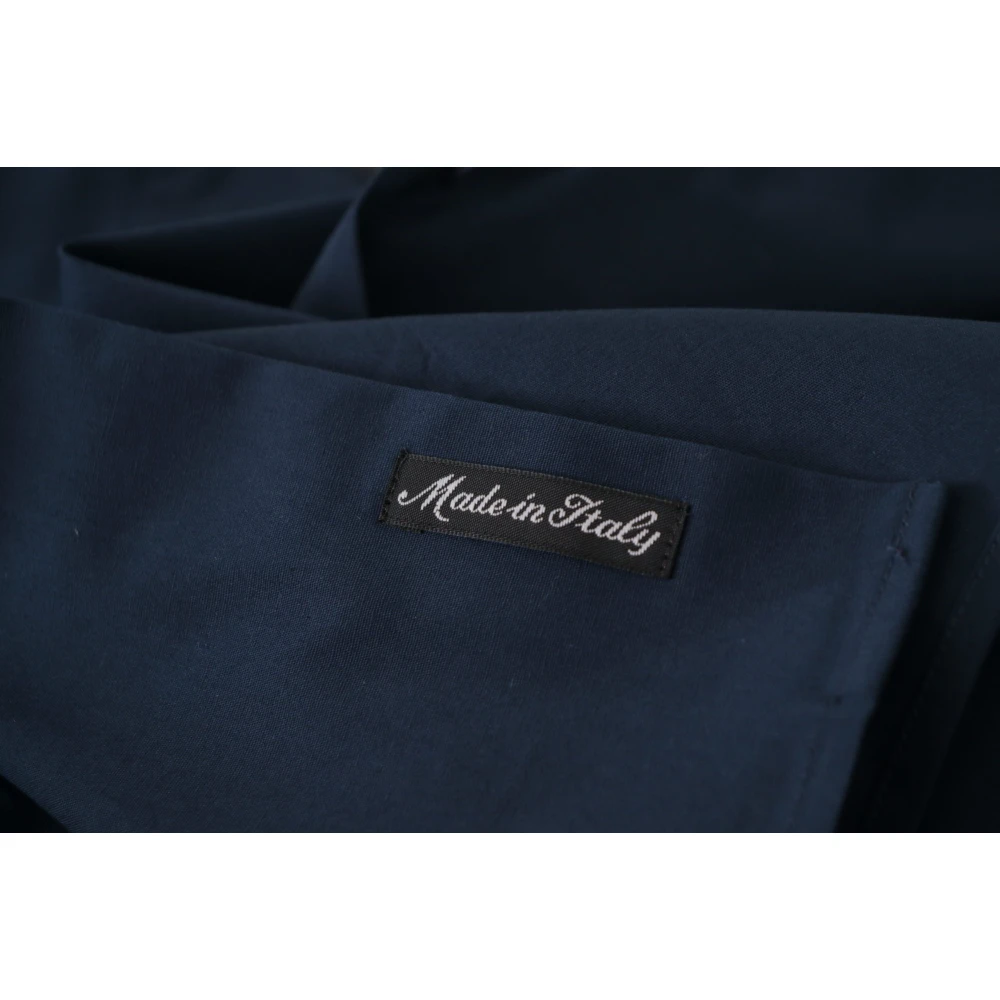 Roberto Cavalli Navy Elegance Katoenen Overhemd Blue Heren