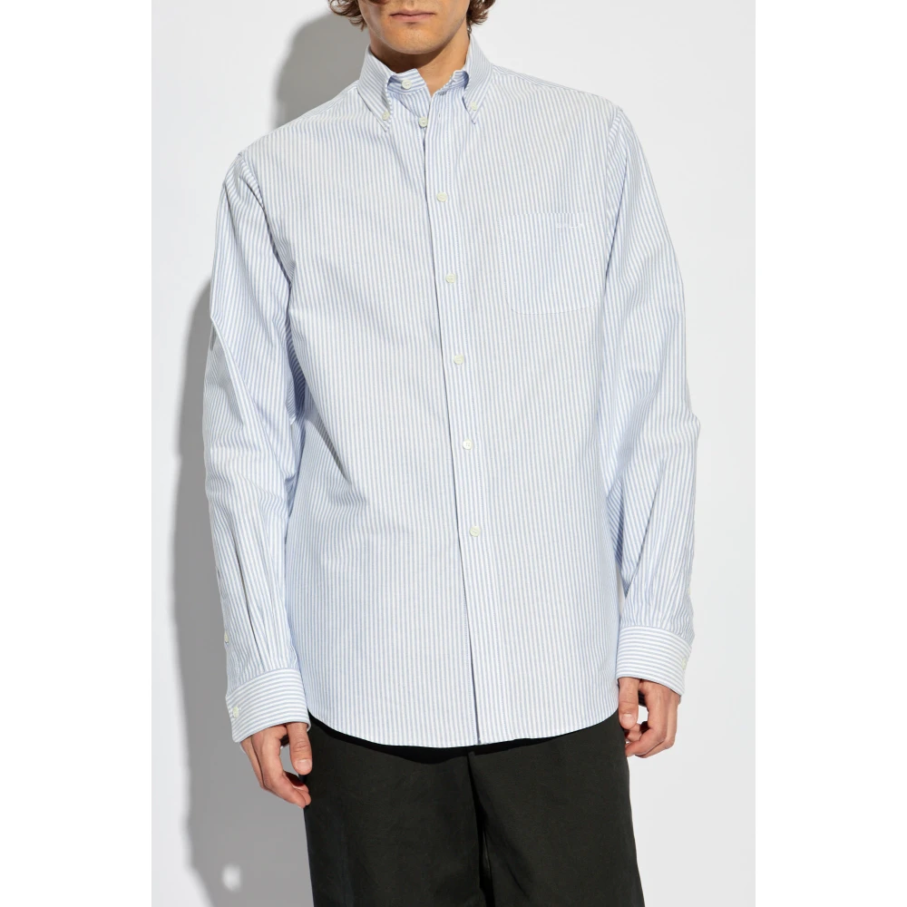 Bally Gestreept patroon overhemd Blue Heren