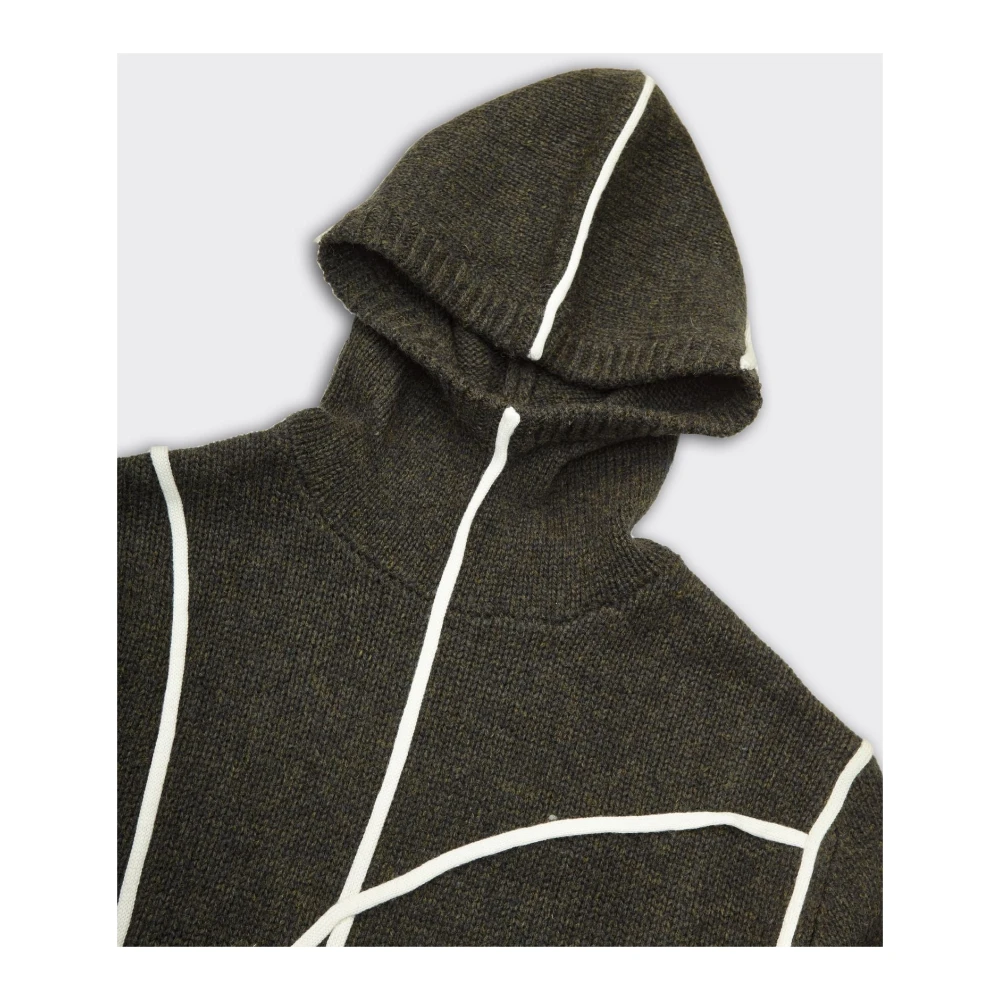 A-Cold-Wall Contour Gebreide Hoodie Grijs Groen Gray Heren
