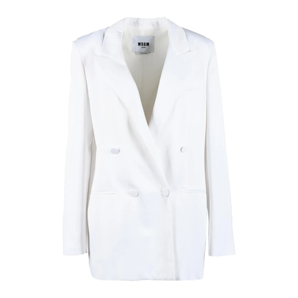 Msgm - Jackets > Blazers - White - Msgm - Modalova