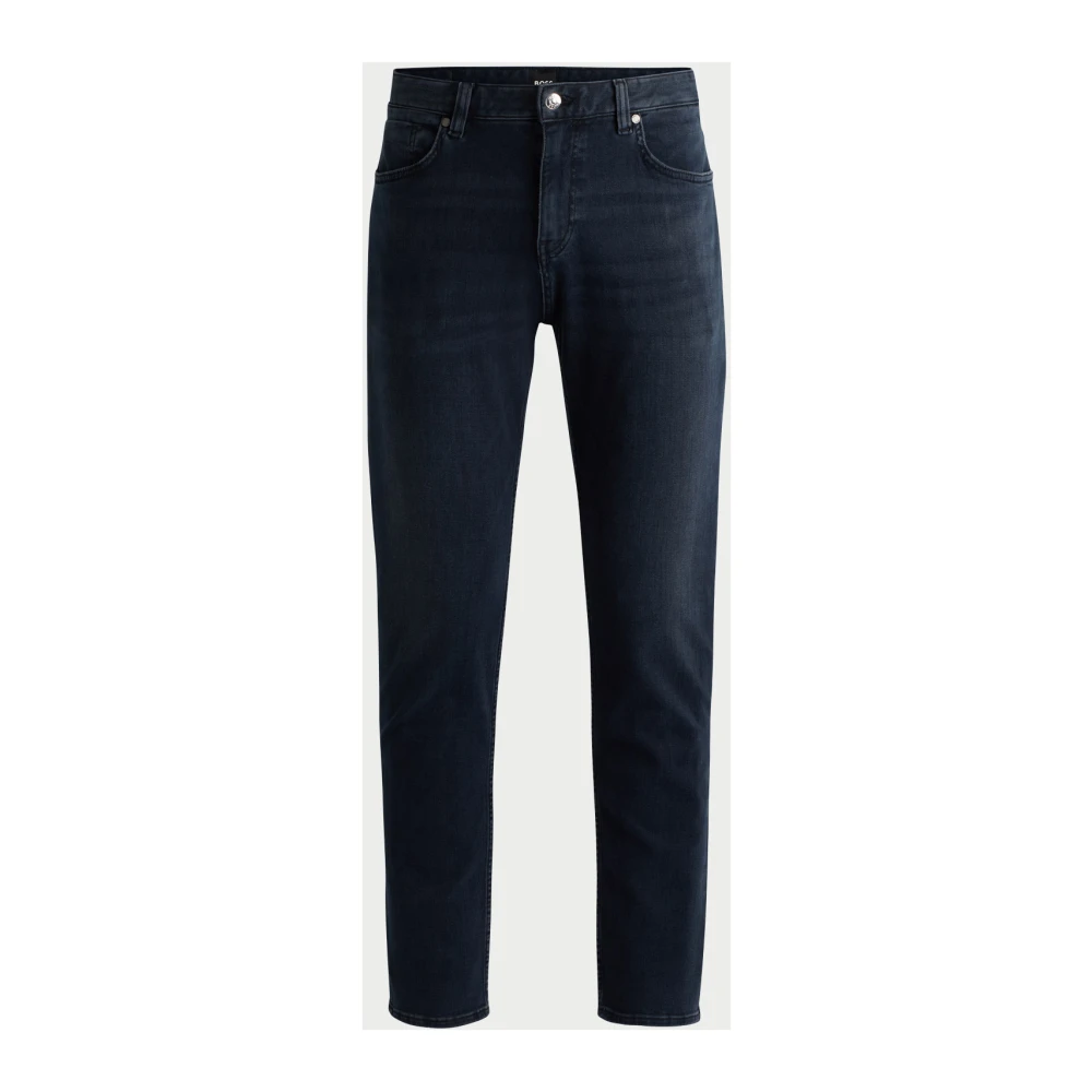 Hugo Boss Blauwe Regular Fit Tapered Leg Jeans Blue Heren