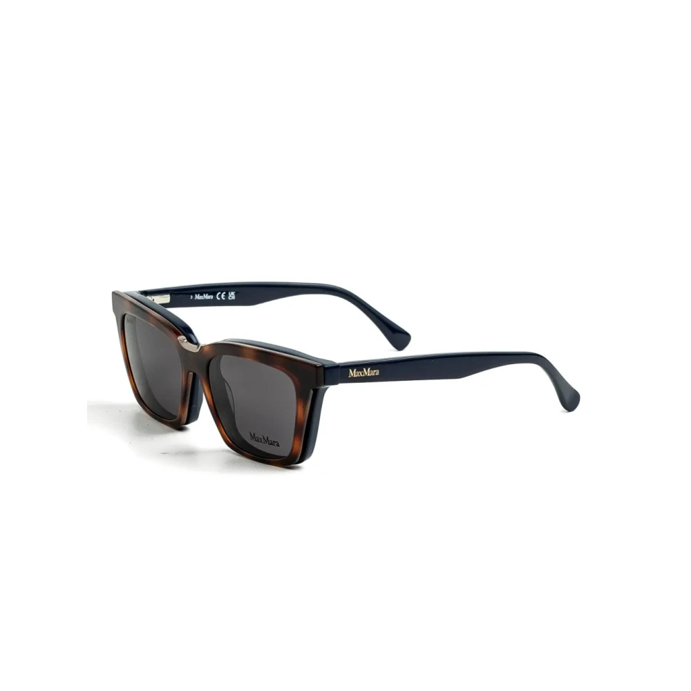 Max Mara Blue Sunglasses, Female, 52 Mm, 090 Clip Eyeglasses