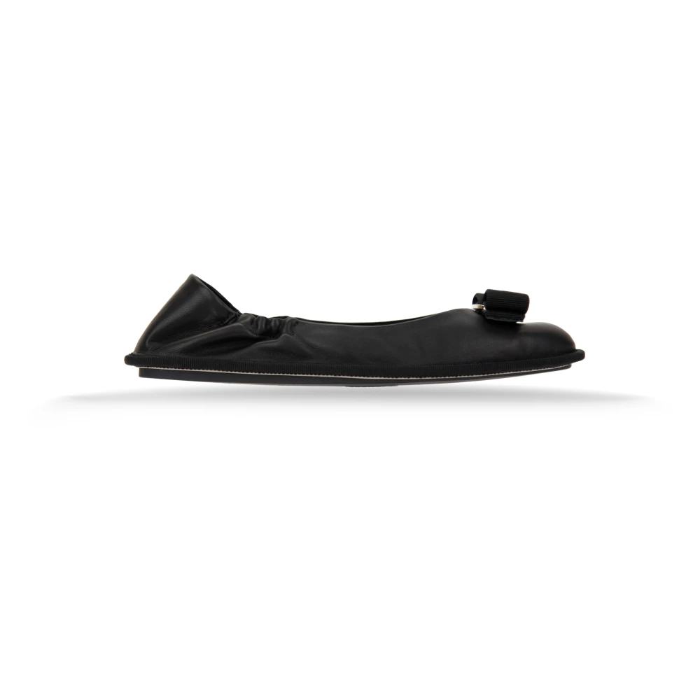 Ferragamo Women's Black Ballerina Flat - Ballerina Shoes - 3 Uk - Shoes