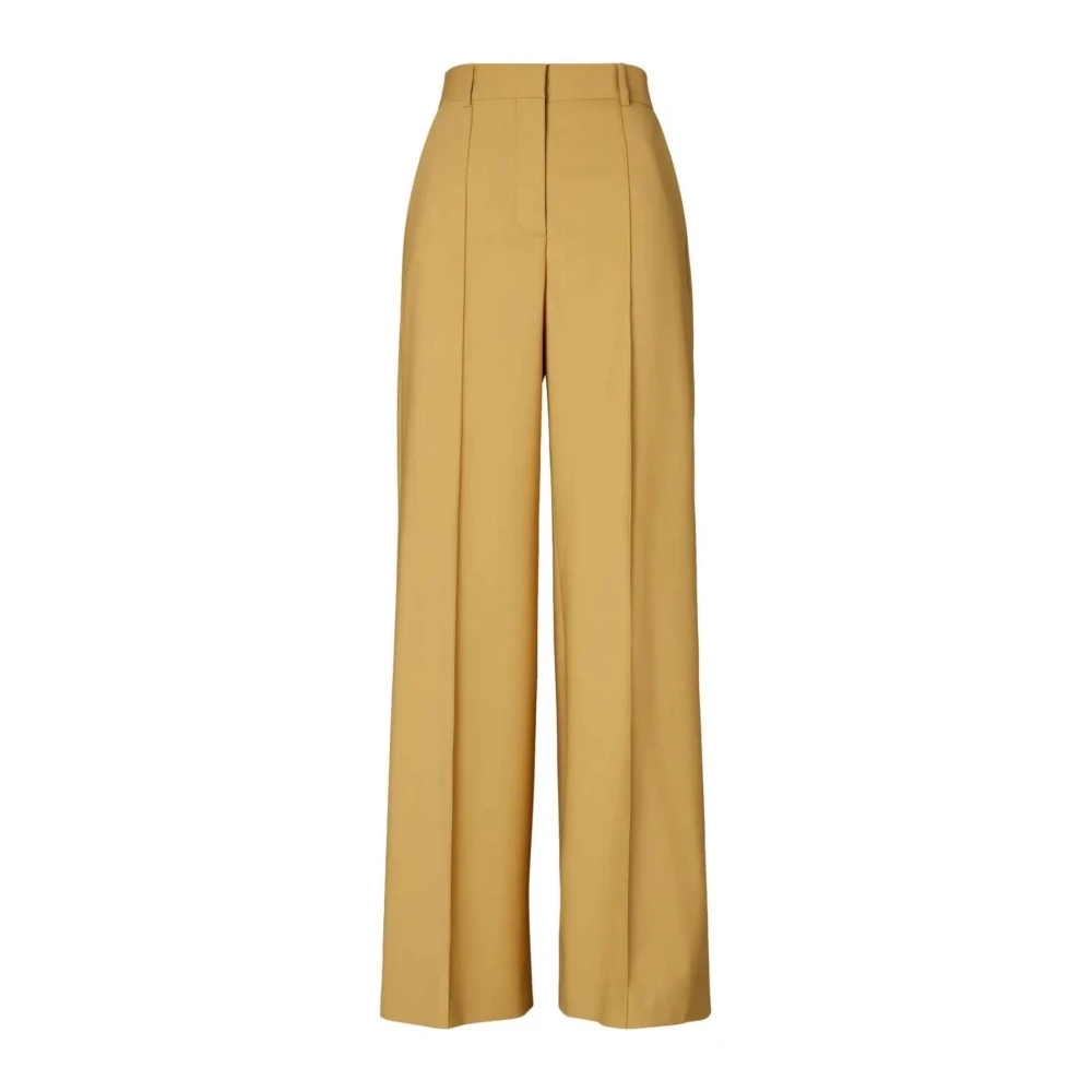 Tory Burch Vrouw Beige Wool Wide Leg Pant