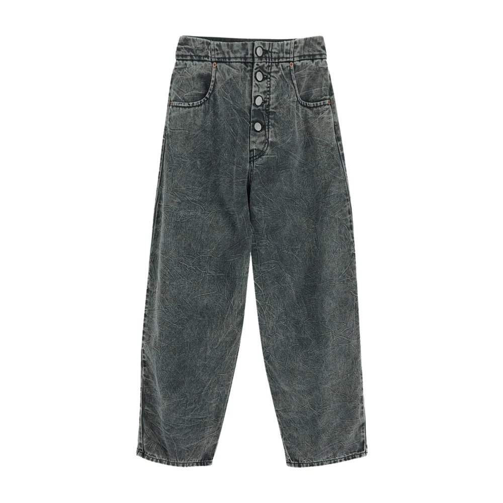 MM6 Maison Margiela Wijde katoenen jeans Black Dames
