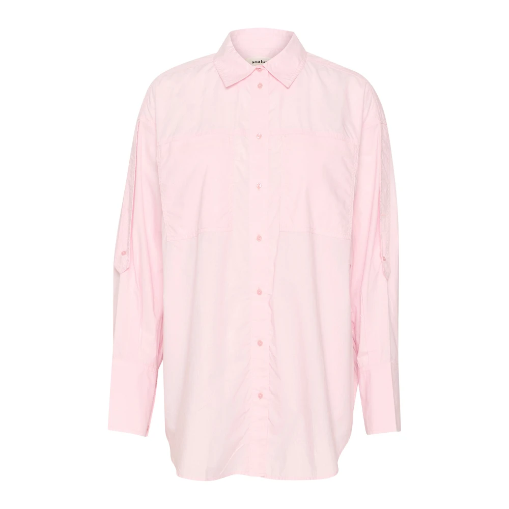 Soaked in Luxury Casual Shirt Blouse Ballerina Stijl Pink Dames