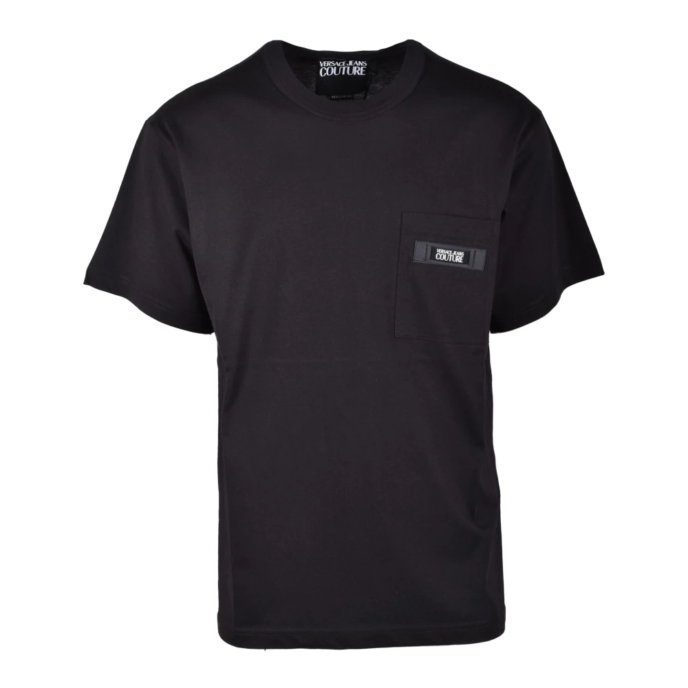 Versace Jeans Couture Katoenen T-shirt met Stijlvol Ontwerp Black Heren