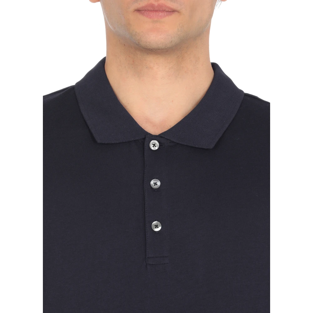 Fay Blauw Poloshirt met Kraag en Korte Mouwen Blue Heren