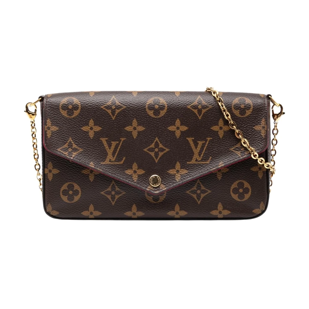 Louis Vuitton Vintage Women's Brown Pre-Owned Chain Wallet