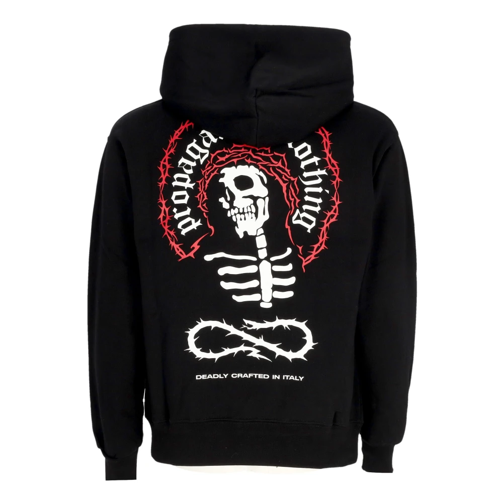 Propaganda Zwarte hoodie met voorzak Black Heren