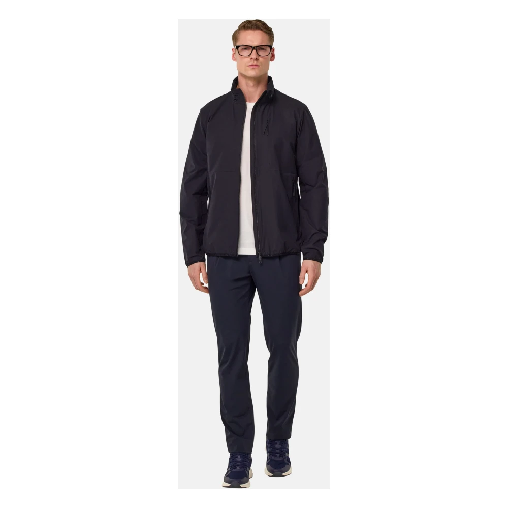 Boggi Milano B Tech Technische Stof Bomberjack Blue Heren