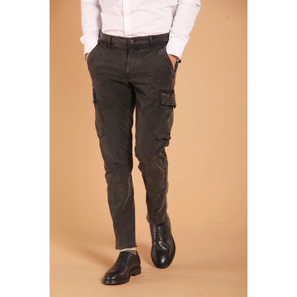 Mason's Slim Fit Cargo Broek Chile Model Black Heren