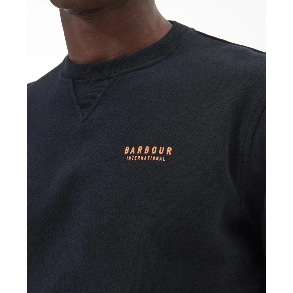 Barbour Grafisch Logo Crew Neck Sweatshirt Black Heren