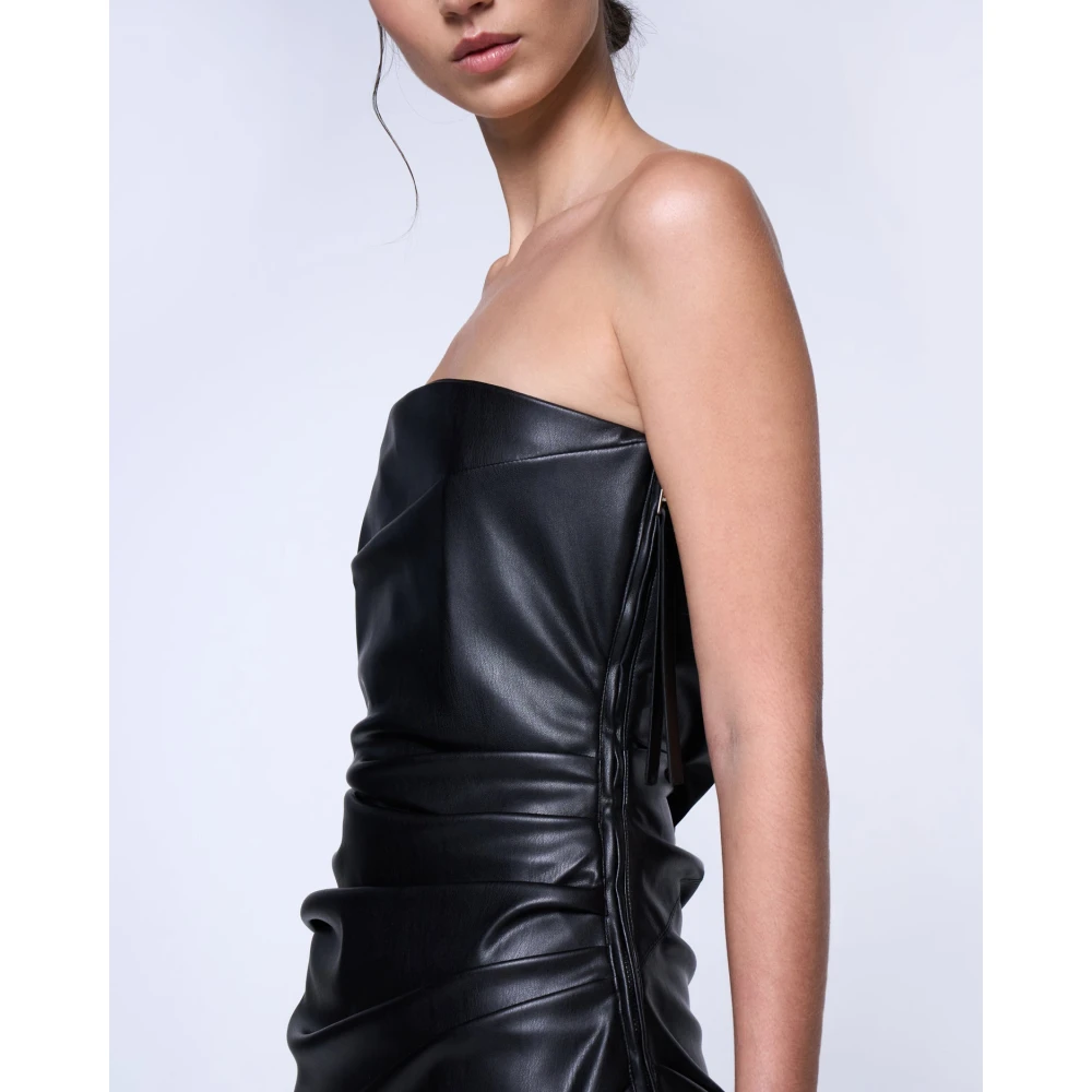 Silvian Heach Asymmetrische bustierjurk Black Dames