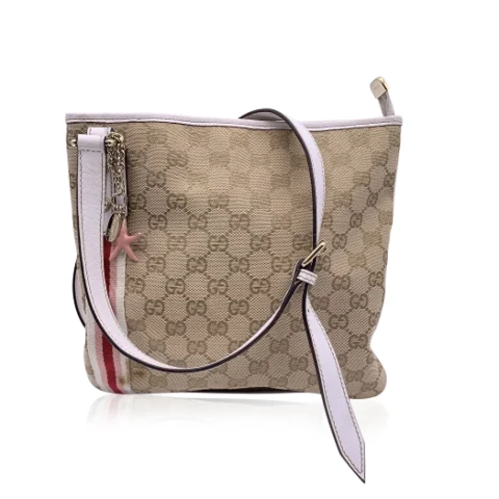 Gucci Vintage Pre-owned Canvas gucci-bags Beige Dames