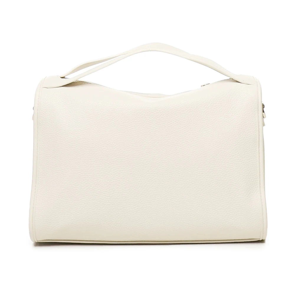 V73 Witte Top Handvat Schoudertas met Logo White Dames