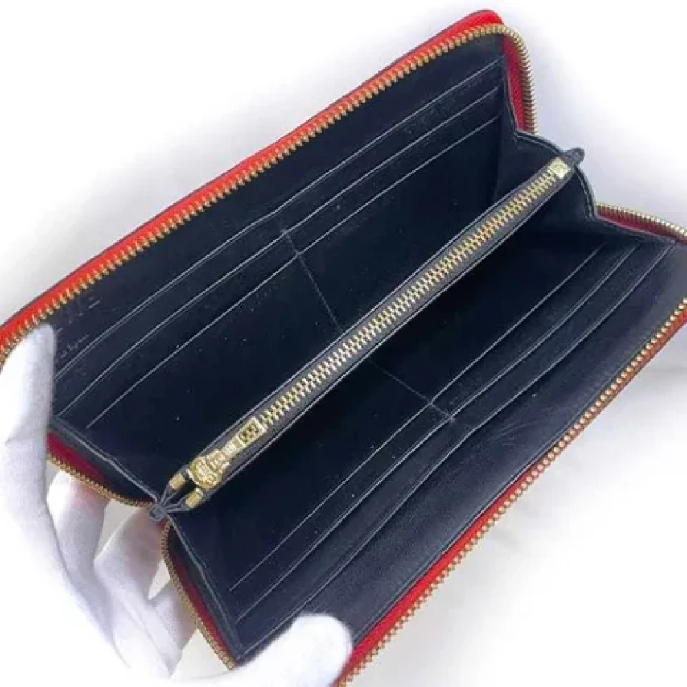 Loewe Pre-owned Leather wallets Red Dames