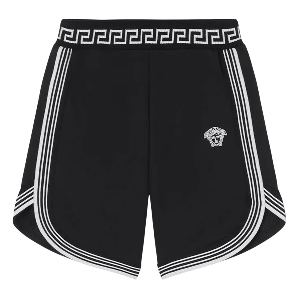 Versace Boys Black Shorts, 6 Y, Medusa Logo Shorts