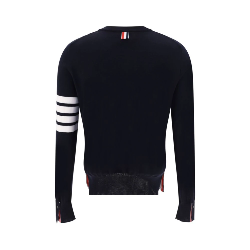 Thom Browne Gestreepte Fleece Pullover Blue Dames