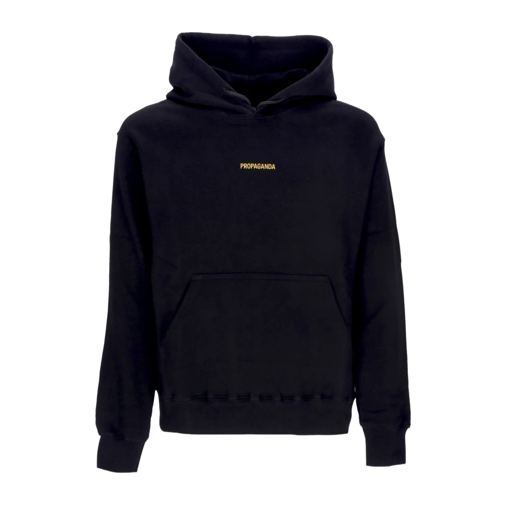 Propaganda Black Hoodies, Male, Xl, Ribbed Skin Hoodie