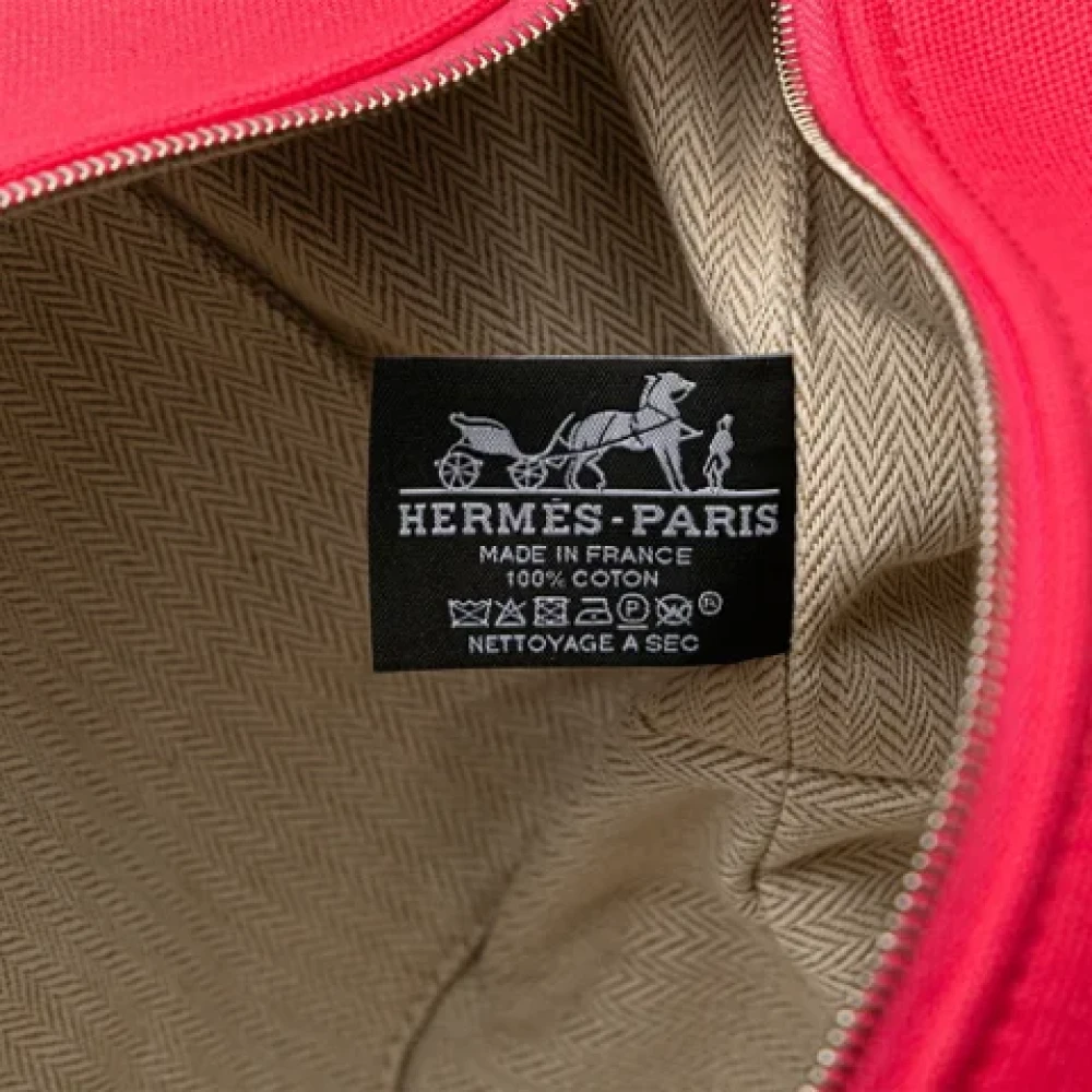Hermès Vintage Pre-owned Canvas handbags Pink Dames